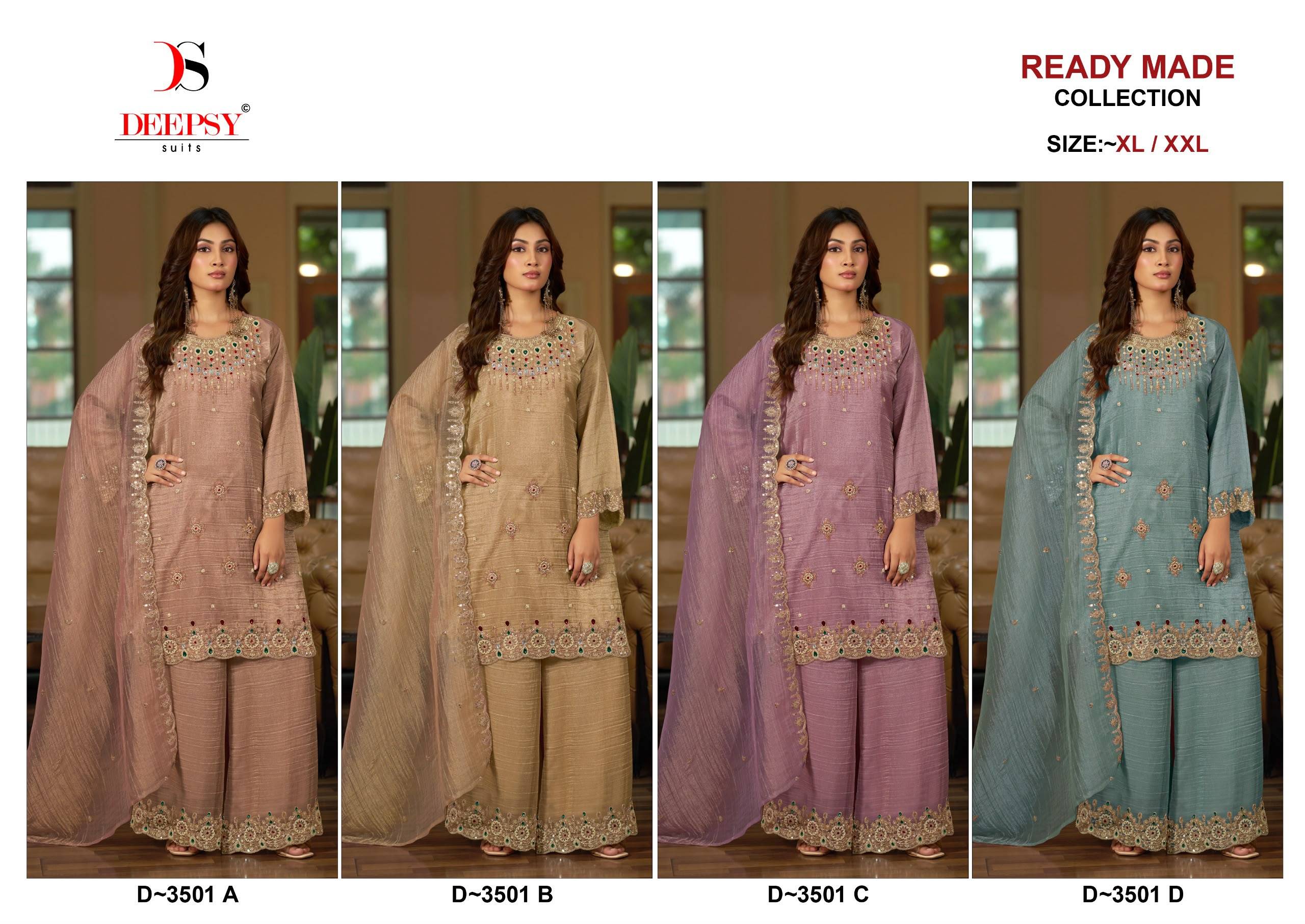 D-3501 SERIES BY DEEPSY SUITS Pakistani Suits Colorful Ethnic Wear Silk Readymade Dresses At Wholesale